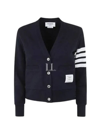 4-Bar Loopback Jersey Cardigan Navy - THOM BROWNE - BALAAN 2