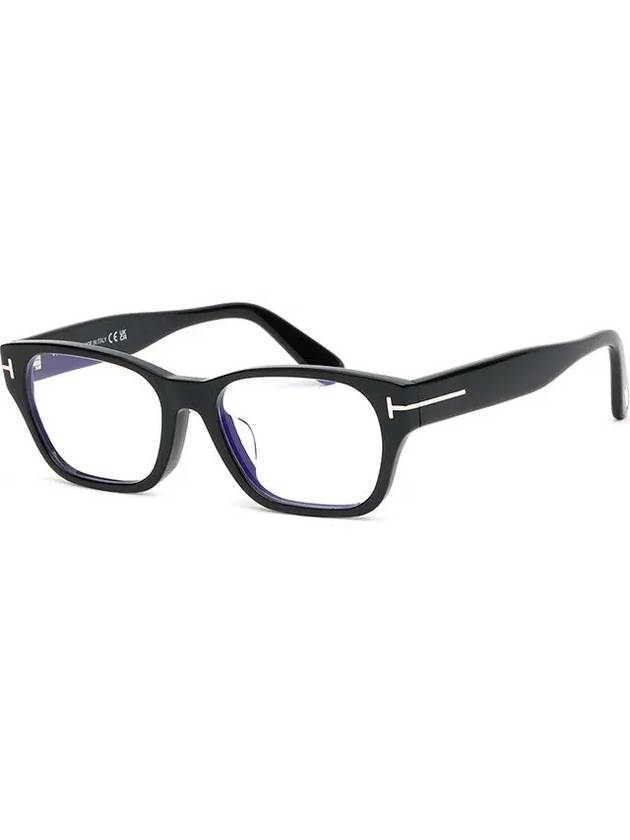 Glasses frame TF5781DB 001 Blue light blocking square horn frame Asian fit - TOM FORD - BALAAN 7