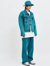 Soju Oversized Denim Jacket Set Green - C WEAR BY THE GENIUS - BALAAN 3