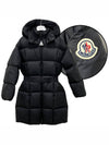 Kids Logo Patch CAILLE Down Long Padded Jacket 8Y 10Y Black 1C00020 595FE 999 - MONCLER - BALAAN 1