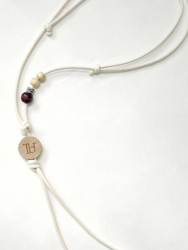 Wooden Token Necklace CREAM - RUBATI - BALAAN 1