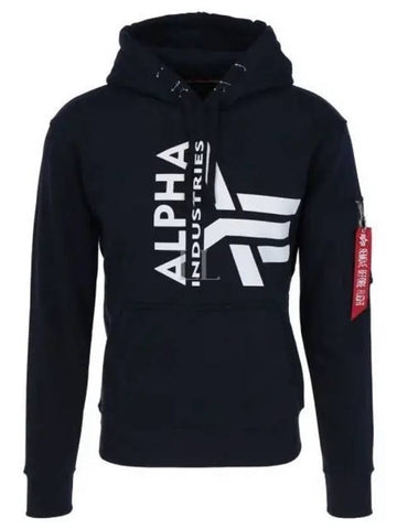 Men s brushed hoodie 106334 07 REP BLUE - ALPHA INDUSTRIES - BALAAN 1