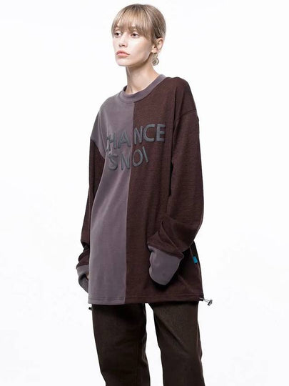 Men s M243MT01BR Snowy Reverse Sleeve Crew Neck Sweatshirt Brown - CHANCE'S NOI - BALAAN 2