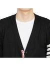 Men's Sustainable Classic Diagonal Wool Cardigan Black - THOM BROWNE - BALAAN 9