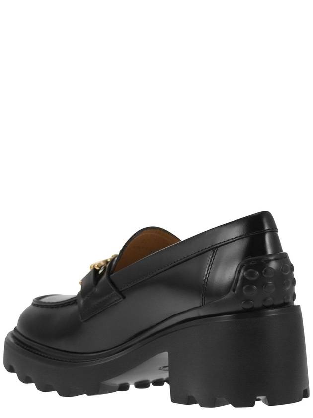 Leather moccasin with carrarmato bottom - TOD'S - BALAAN 3