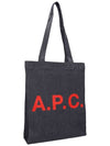 Bunny Logo Denim Tote Bag Dark Navy - A.P.C. - BALAAN 5