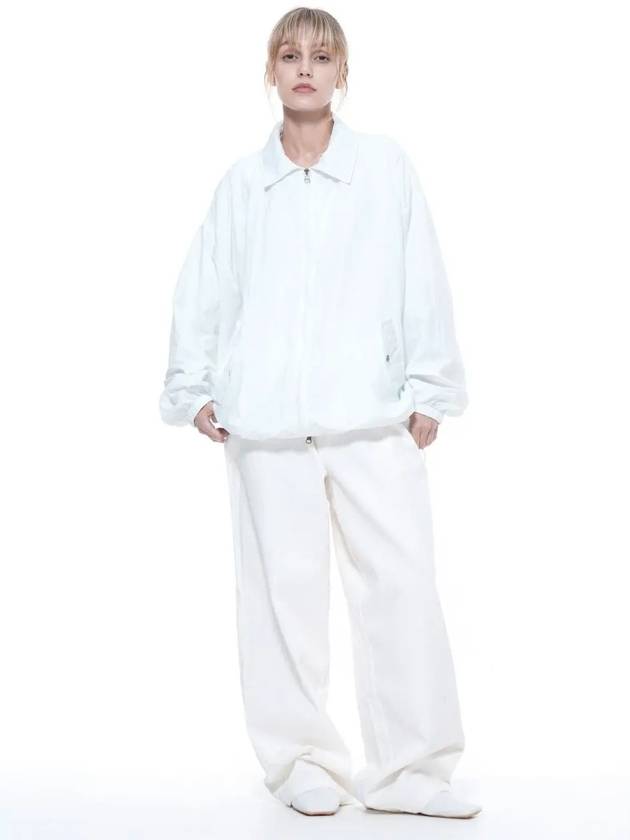 Women s SCWJ WH Seesucker Collar Windbreaker Jumper White - CHANCE'S NOI - BALAAN 4