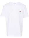 Maison Kitsune Fox Head Patch Classic T Shirt White - MAISON KITSUNE - BALAAN 1