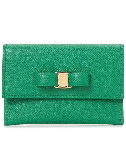 Vara Bow Card Wallet Emerald - SALVATORE FERRAGAMO - BALAAN 2