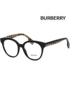 Glasses frame BE2356 3942 JACQUELINE black round horn rim - BURBERRY - BALAAN 1