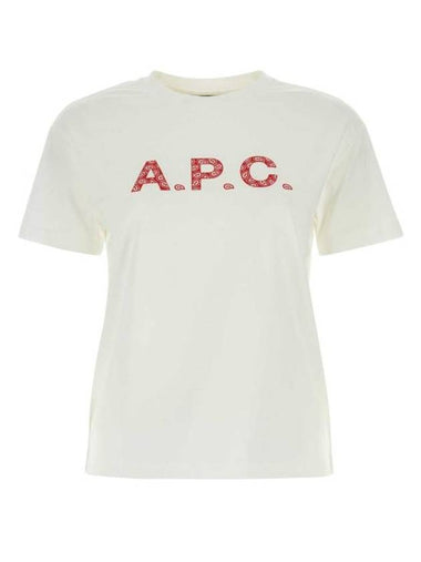 Logo Cotton Short Sleeve T-shirt White - A.P.C. - BALAAN 1