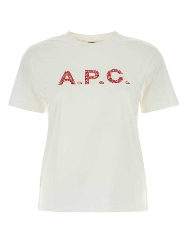 Logo Cotton Short Sleeve T-shirt White - A.P.C. - BALAAN 1