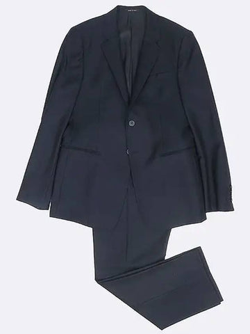 Armani Navy Color Virgin Wool 100 Striped Men s Suit SET 50 - GIORGIO ARMANI - BALAAN 1