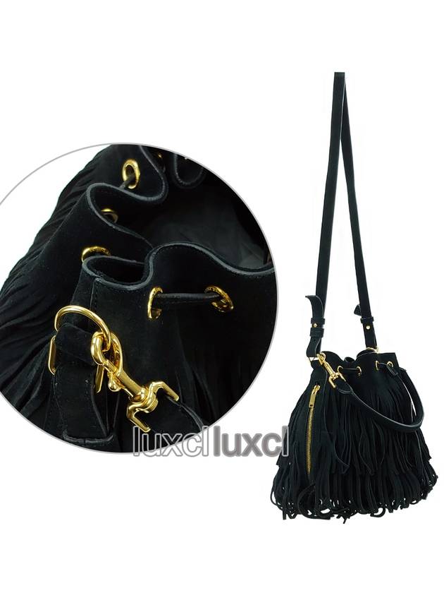 YSL Emmanuel fringe bucket shoulder bag - SAINT LAURENT - BALAAN 5