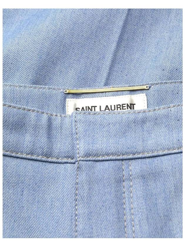 Bootcut High Waist Denim Jeans Light Blue - SAINT LAURENT - BALAAN 5