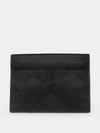 Checked Leather Card Wallet Black - BURBERRY - BALAAN 2