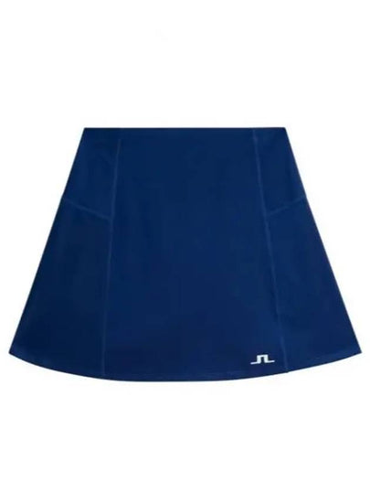 Kayla Logo Print Skirt Estate Blue - J.LINDEBERG - BALAAN 2