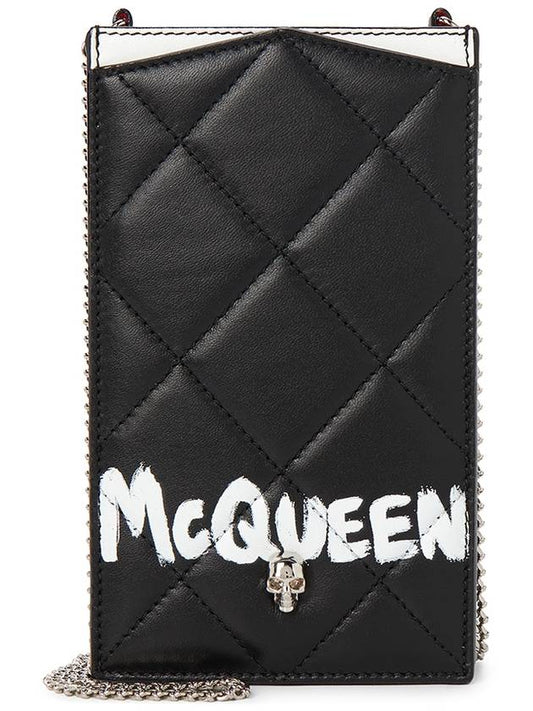 White Logo Quilted Cross Mini Bag Black - ALEXANDER MCQUEEN - BALAAN 2