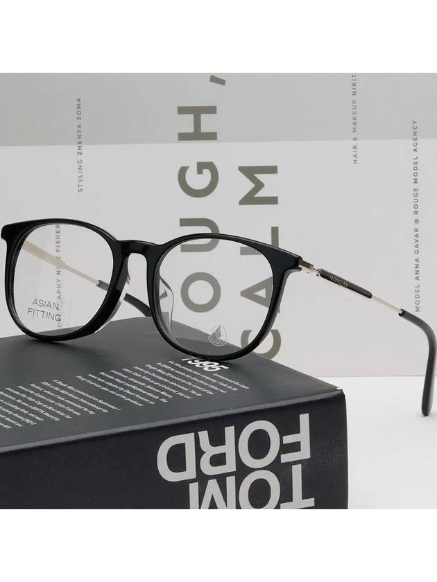 Eyewear Round Eyeglasses Black - MONCLER - BALAAN 3