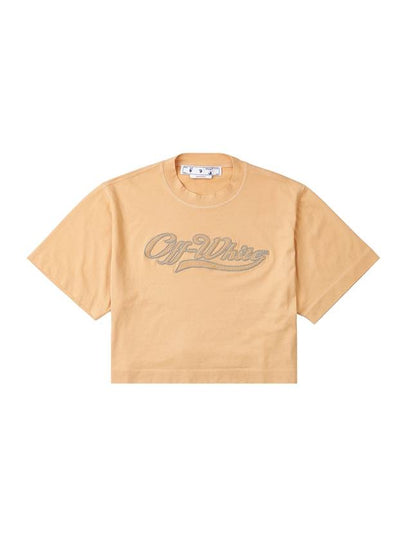 Baseball Rosso Crop T-Shirt OWAA090S23JER0041745 - OFF WHITE - BALAAN 2