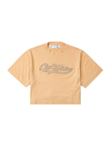 Baseball Rosso Crop T-Shirt OWAA090S23JER0041745 - OFF WHITE - BALAAN 1