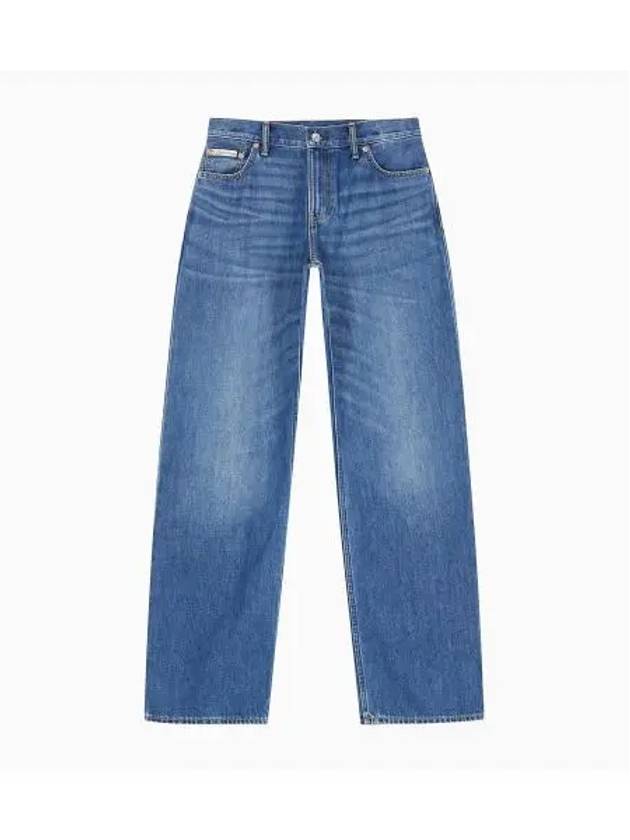 Low Rise Relaxed Fit Jeans Mid Blue - CALVIN KLEIN - BALAAN 2