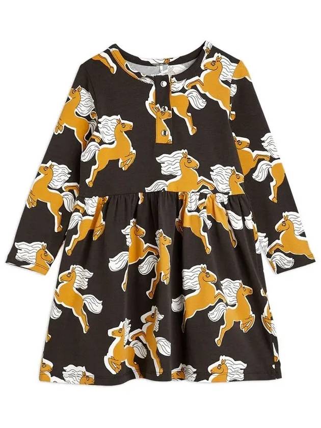 Kids Horse Pattern Dress Black 22750105 99 - MINI RODINI - BALAAN 2