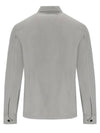 Broken Linen Cotton Long Sleeve Shirt Grey - CP COMPANY - BALAAN 3