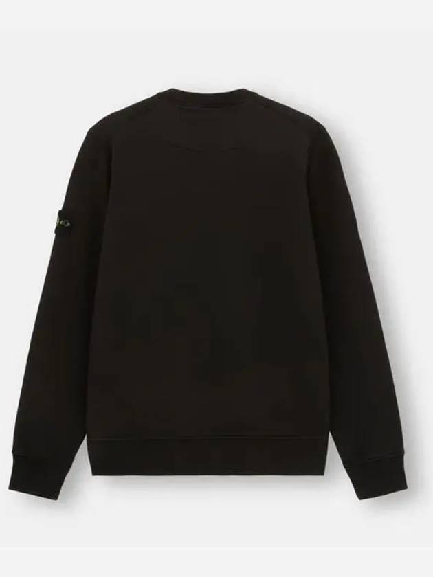 Wappen Patch Garment Dyed Sweatshirt Black - STONE ISLAND - BALAAN 8