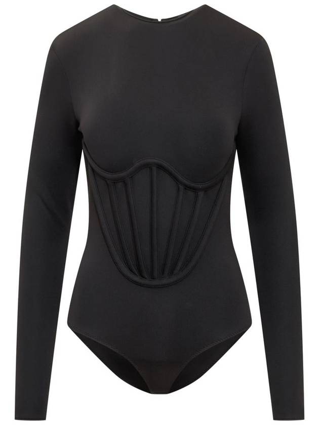 Corset Bodysuit Black - VERSACE - BALAAN 2