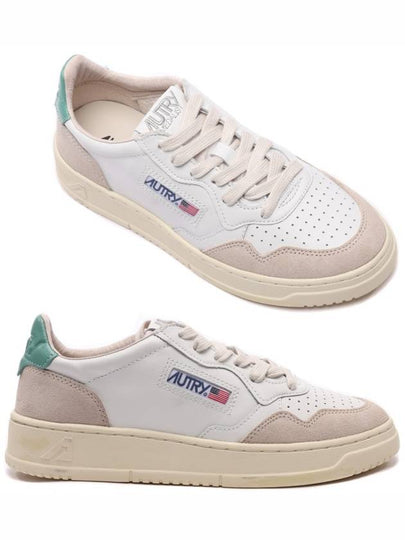 Women's Medalist Low Top Sneakers Green Tab White - AUTRY - BALAAN 2