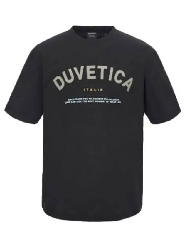 Hoe black men s short sleeved t shirt - DUVETICA - BALAAN 1