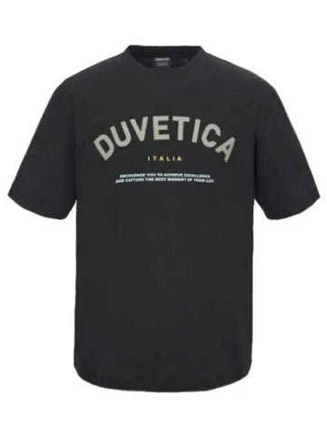 Hoe black men s short sleeved t shirt - DUVETICA - BALAAN 1