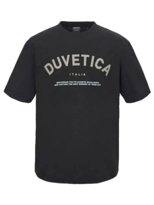 Hoe black men s short sleeved t shirt - DUVETICA - BALAAN 1