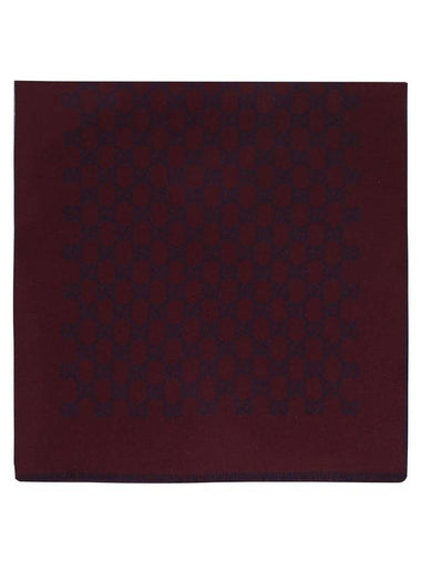 GG Jacquard Reversible Wool Muffler Blue Wine - GUCCI - BALAAN 1