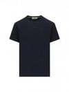 Small Logo Print Short Sleeve T-Shirt Navy - STONE ISLAND - BALAAN 2