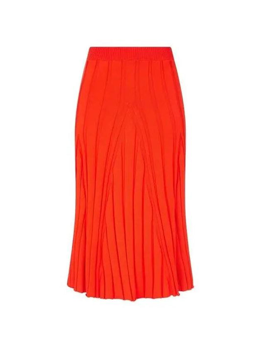 Wide rib cotton knit skirt red - STELLA MCCARTNEY - BALAAN 1
