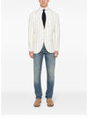 Wool Linen Blenad Jacket Light Beige - BRUNELLO CUCINELLI - BALAAN 6