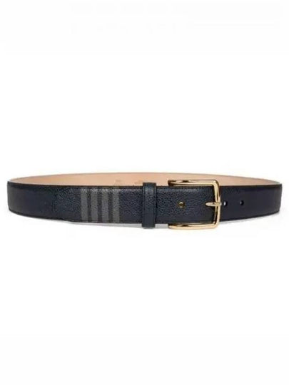 4 Bar Classic Grain Leather Belt Navy - THOM BROWNE - BALAAN 2