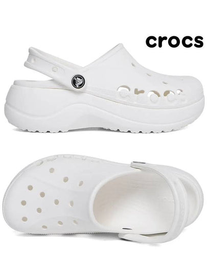 Baya Clog Platform Sandals White - CROCS - BALAAN 2