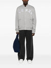 Academy Embroidered Logo Cotton Bomber Jacket Grey - KENZO - BALAAN 4