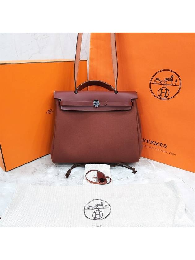 Lux You New Product Erbag Zip 31 Canvas Rouge Ash Silver Cabinet - HERMES - BALAAN 9