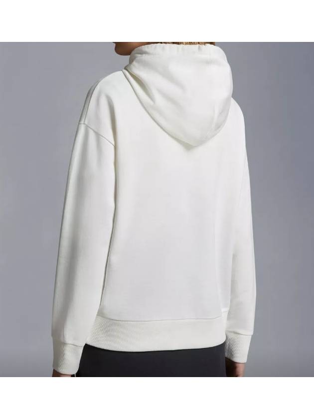 Embroidered Logo Hoodie White - MONCLER - BALAAN 7