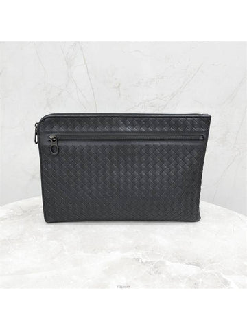 Lux You Intrecciato zipper clutch large 406021 - BOTTEGA VENETA - BALAAN 1