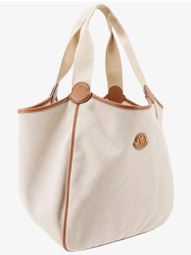 Nalani Canvas Tote Bag Beige - MONCLER - BALAAN 3