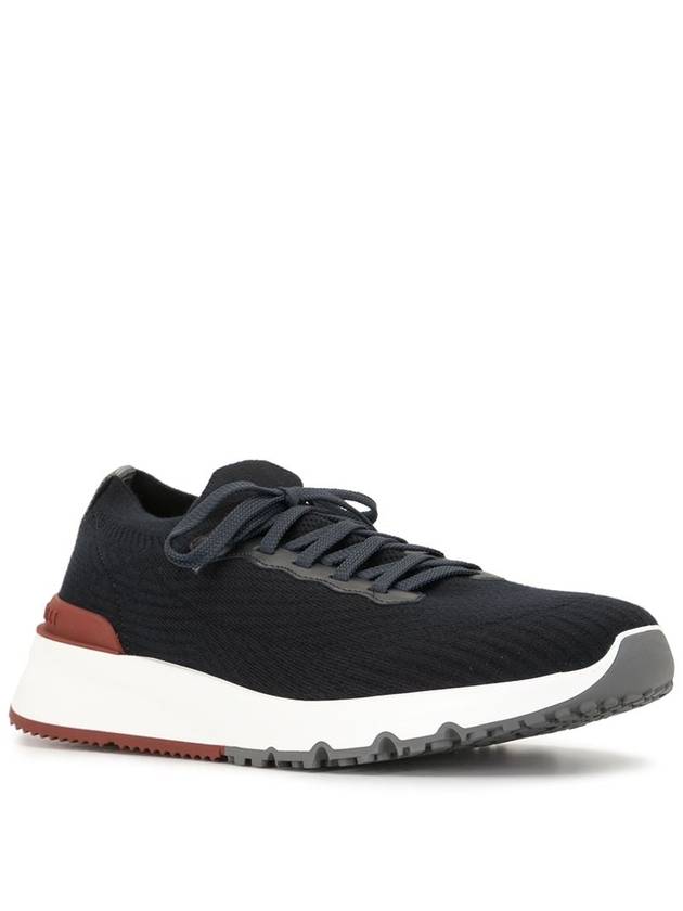 Knit Running Sneakers Navy - BRUNELLO CUCINELLI - BALAAN 4