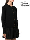 Logo Patch Cardigan Black - VIVIENNE WESTWOOD - BALAAN 3