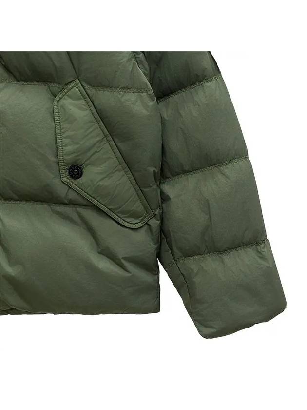 Garment Dyed Crinkle Reps Down Padding Olive - STONE ISLAND - BALAAN 6