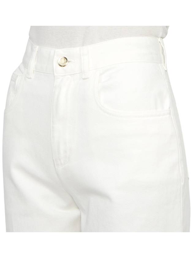 Cropped Straight Pants White - MONCLER - BALAAN 8