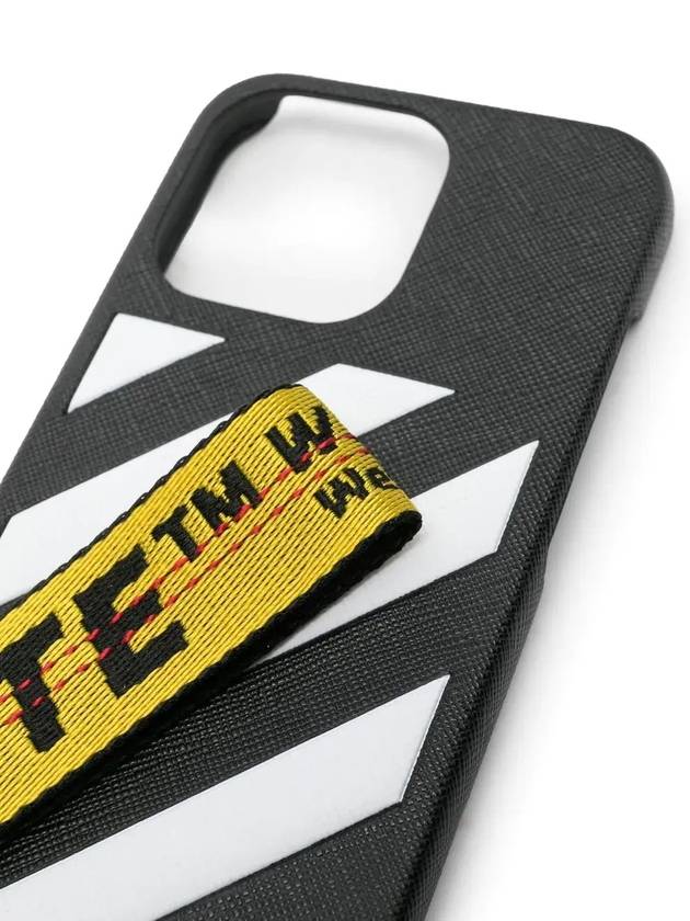 Diag Print Iphone 13 Strap Phone Case Black Yellow - OFF WHITE - BALAAN 7